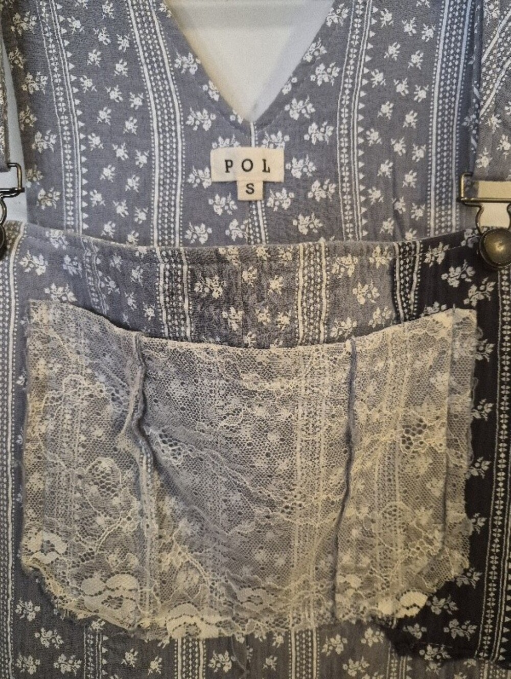 POL Patchwork Overalls - Picture 4 of 11